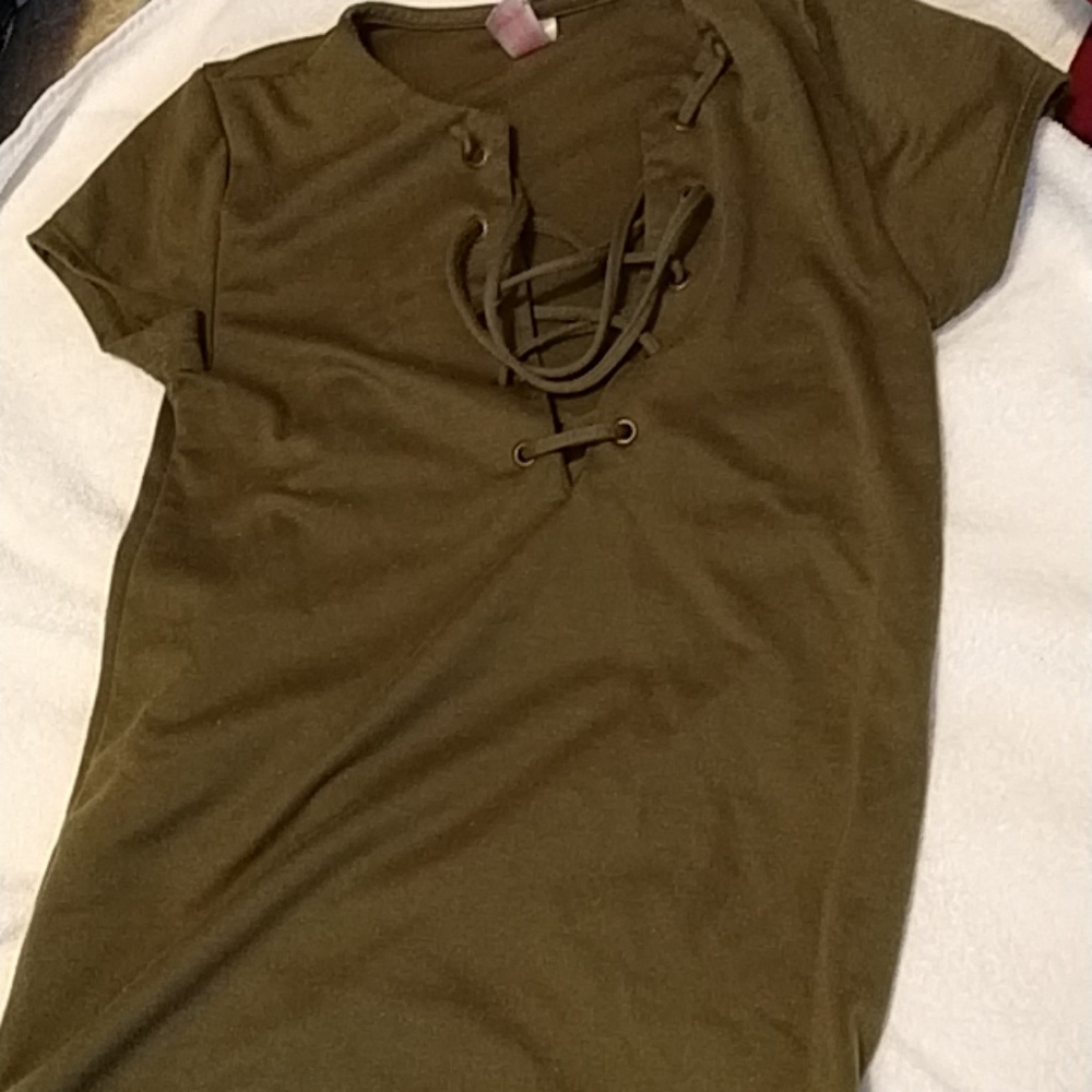 Olive green dress